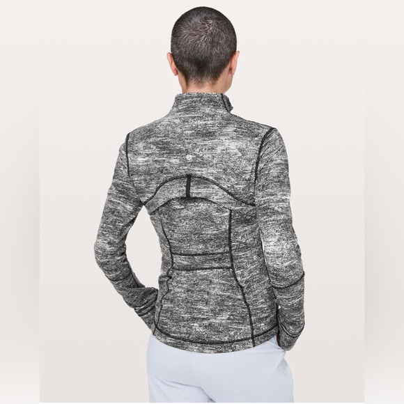 Lululemon Define Jacket Rush Jacquard Black White Size 8 - Picture 2 of 11
